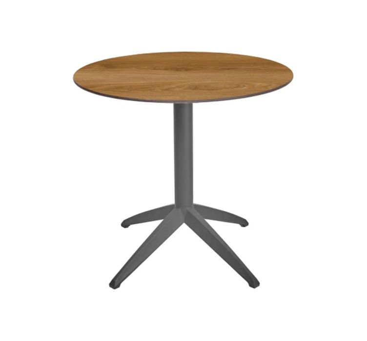 Стіл QUATRO FIX ø 80 ANTRACITE-DARK OAK1